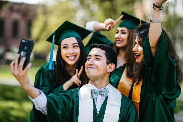 Graduates celebrating together